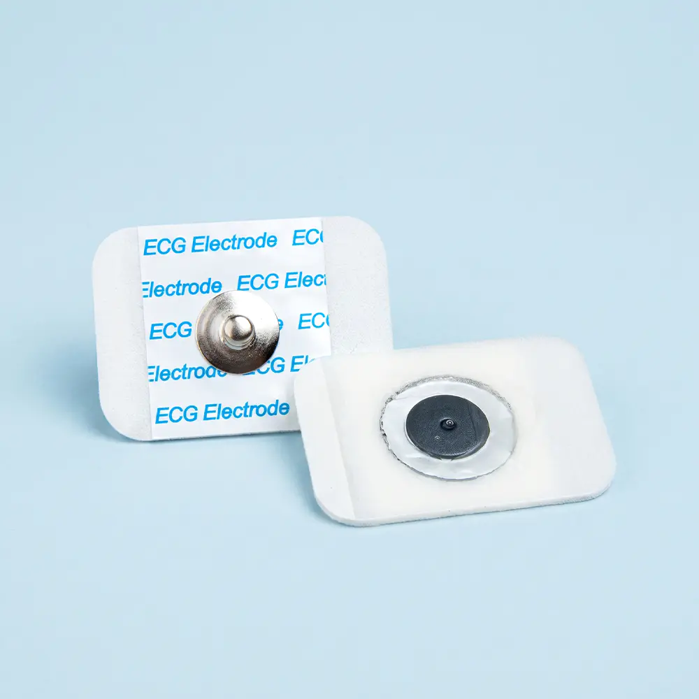 Yetişkin EKG İzleme için 25 * 35mm Tek Kullanımlık Köpük Ek EKG Elektrodu
