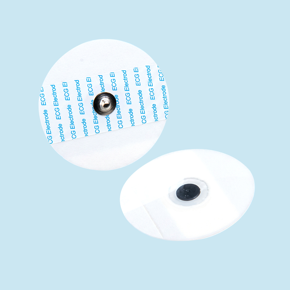 Φ50mm Tek Kullanımlık Yuvarlak Köpük Geçmeli EKG Elektrotları EKG Monitör Pedleri