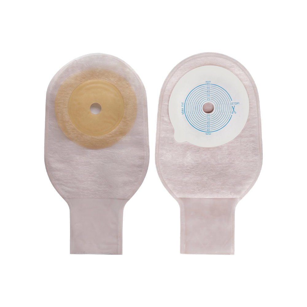 Tek Parça Tek/Çift Taraflı Dokumasız Dış Katman Kelepçe Contalı Ostomi Torbası