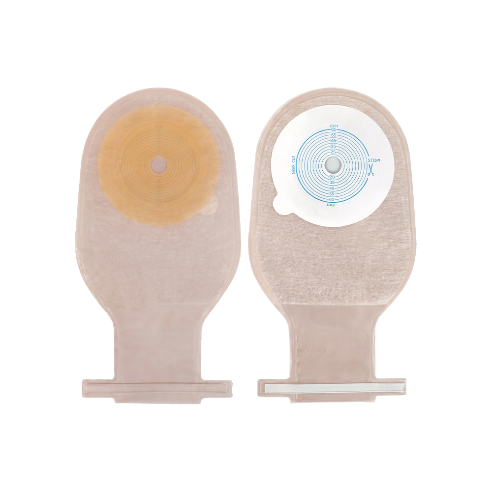 Tek Parça Tek Taraflı Dokumasız Dış Katman Bükümlü Bağlantılı Mühürlü Ostomi Torbası