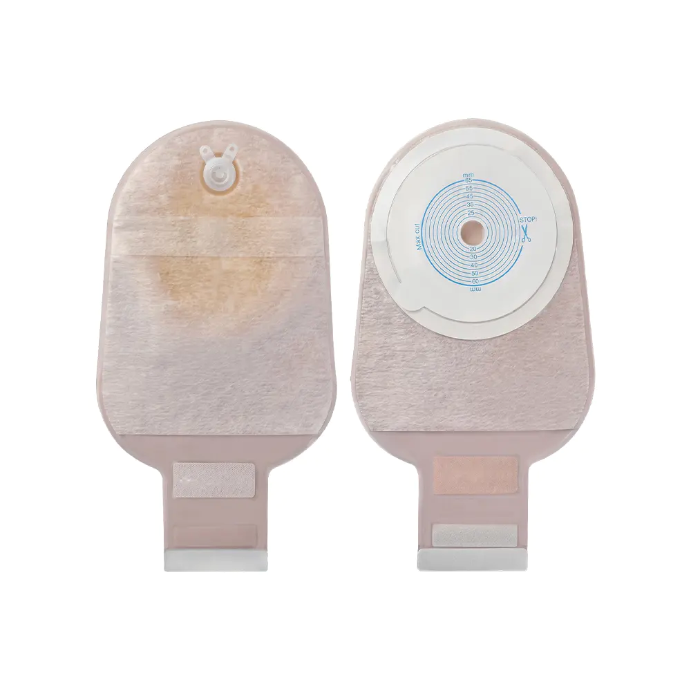 Tek Parça Çift Taraflı Dokunmamış Dış Katman Velcro Contalı Ostomi Torbası