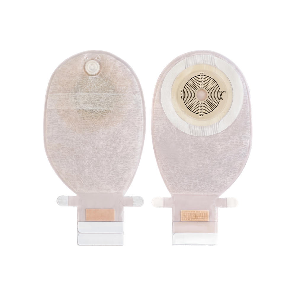 Tek Parça Tek/Çift Taraflı Dokumasız Dış Katman Kelepçe Contalı Ostomi Torbası