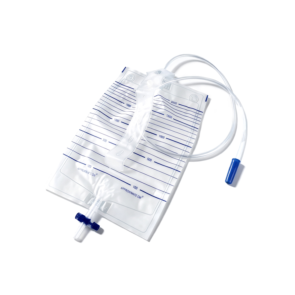 Premium 2000ml Tıbbi Sınıf PVC İdrar Torbası, Çıtalı