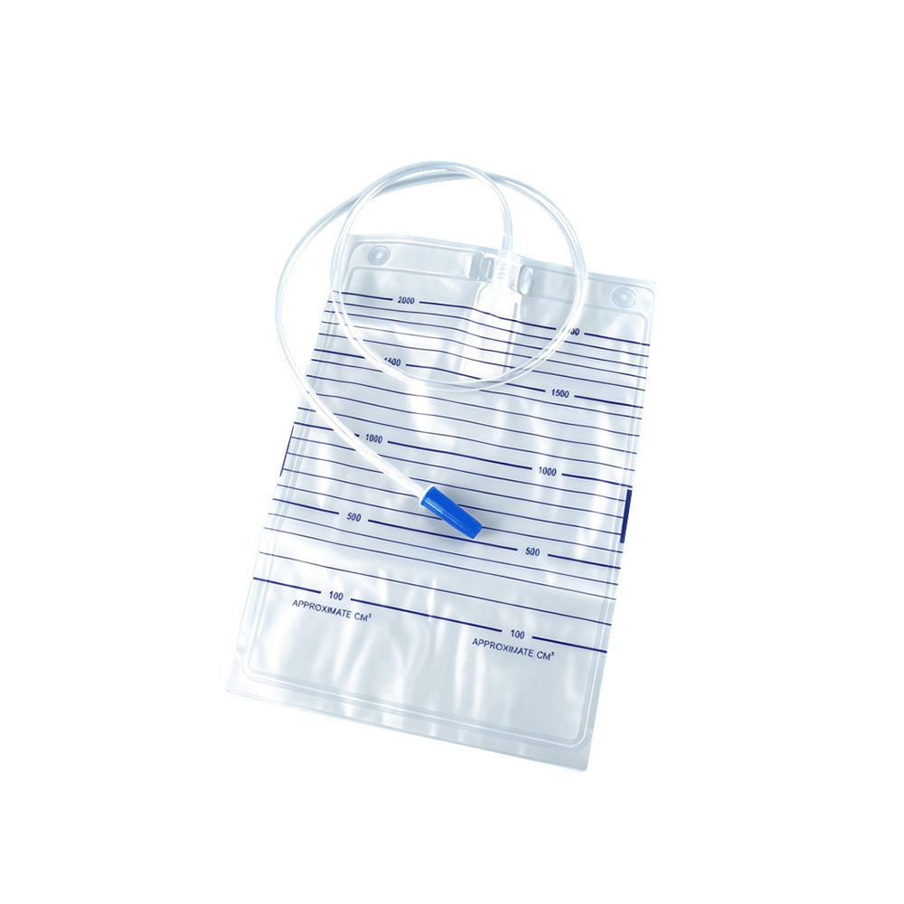 1000ml/1500ml/2000ml Steril Seçenekler Tıbbi Sınıf Toksik Olmayan PVC İdrar Torbası Valfsiz